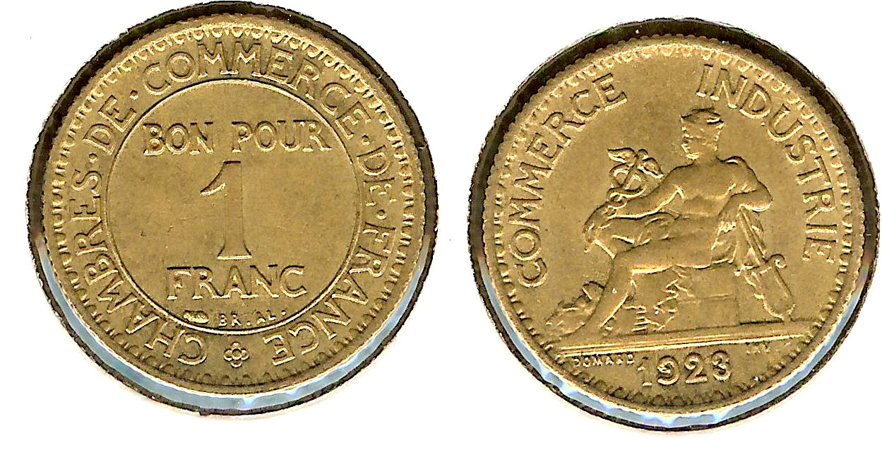 1 franc Chamber of Commerce 1923 AU